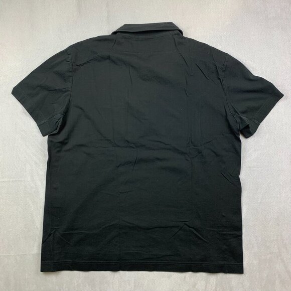 Victorinox Mens Shirt XL Black Polo Pique Knit Zipper Magnet Pockets Swiss Army - Picture 5 of 5